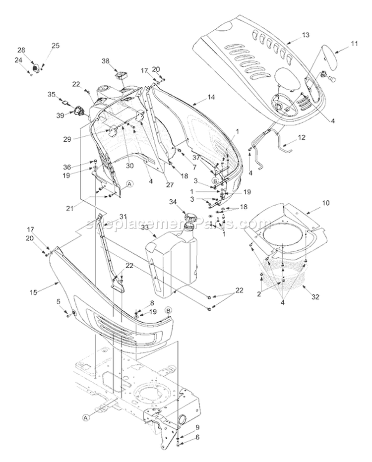 Page G Diagram and Parts List for 13AT604H701 2004 Yard Man Lawn Tractor